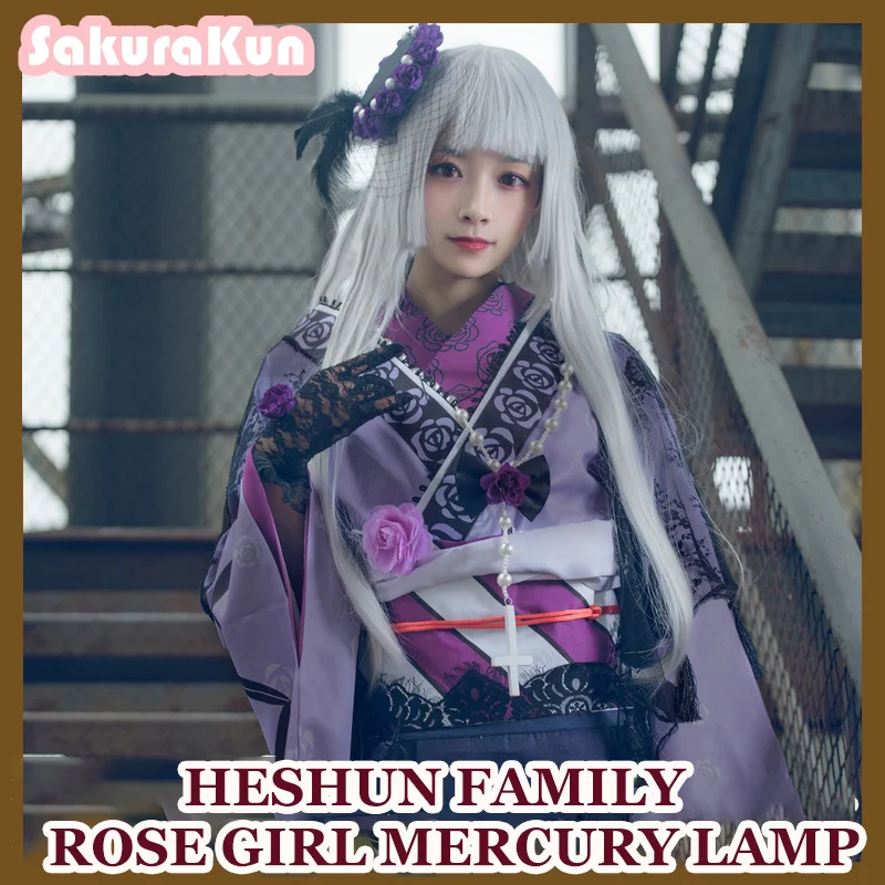 

Mercury Lampe Costume Cosplay Dres Cos Anime Rose Maiden Role Mercury Lampe Purple 15th anniversary Costume Full Set