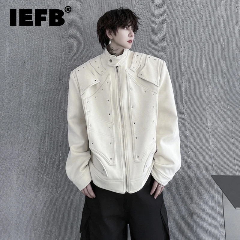 Куртка IEFB Мужская однотонная, нишевой дизайн с пэчворком и заклепками, свободная индивидуальная модная одежда, пальто с соединением, 9C2450
Куртка IEFB Мужская однотонная, нишевой дизайн с пэчворком и заклепками, свободная индивидуальная модная одежда, пальто с соединением, 9C2450