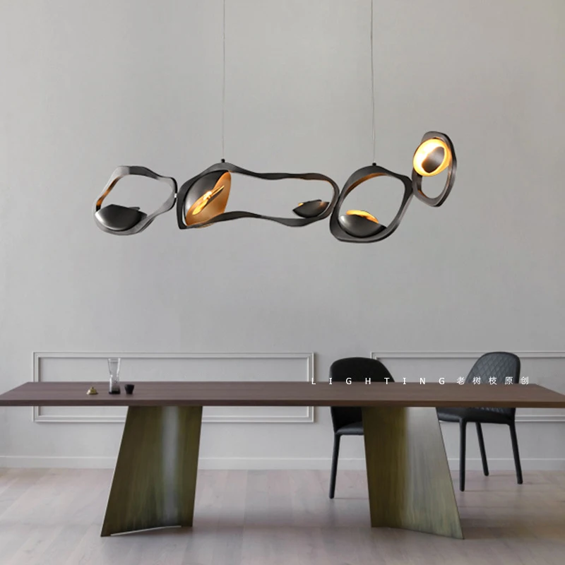 

Chandelier Led Art Pendant Lamp Light Modern Designer Brushed Lighting Living Dining Room Decor Loft Hanging Luminaire