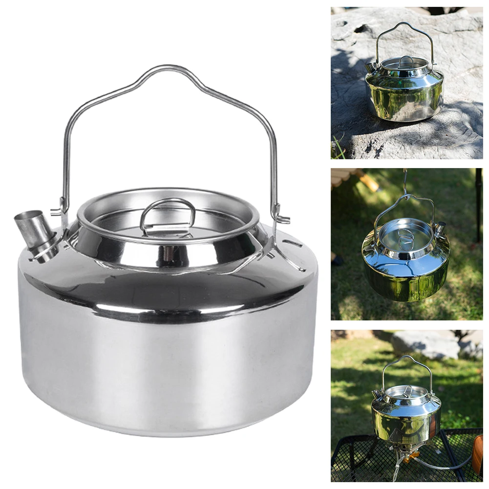1.2L Outdoor Stainless Steel Camping Teapot Kettle Lightweight Portable Coffee Pot Outdoor Kettle For Hiking Picnic
1.2L Outdoor Stainless Steel Camping Teapot Kettle Lightweight Portable Coffee Pot Outdoor Kettle For Hiking Picnic