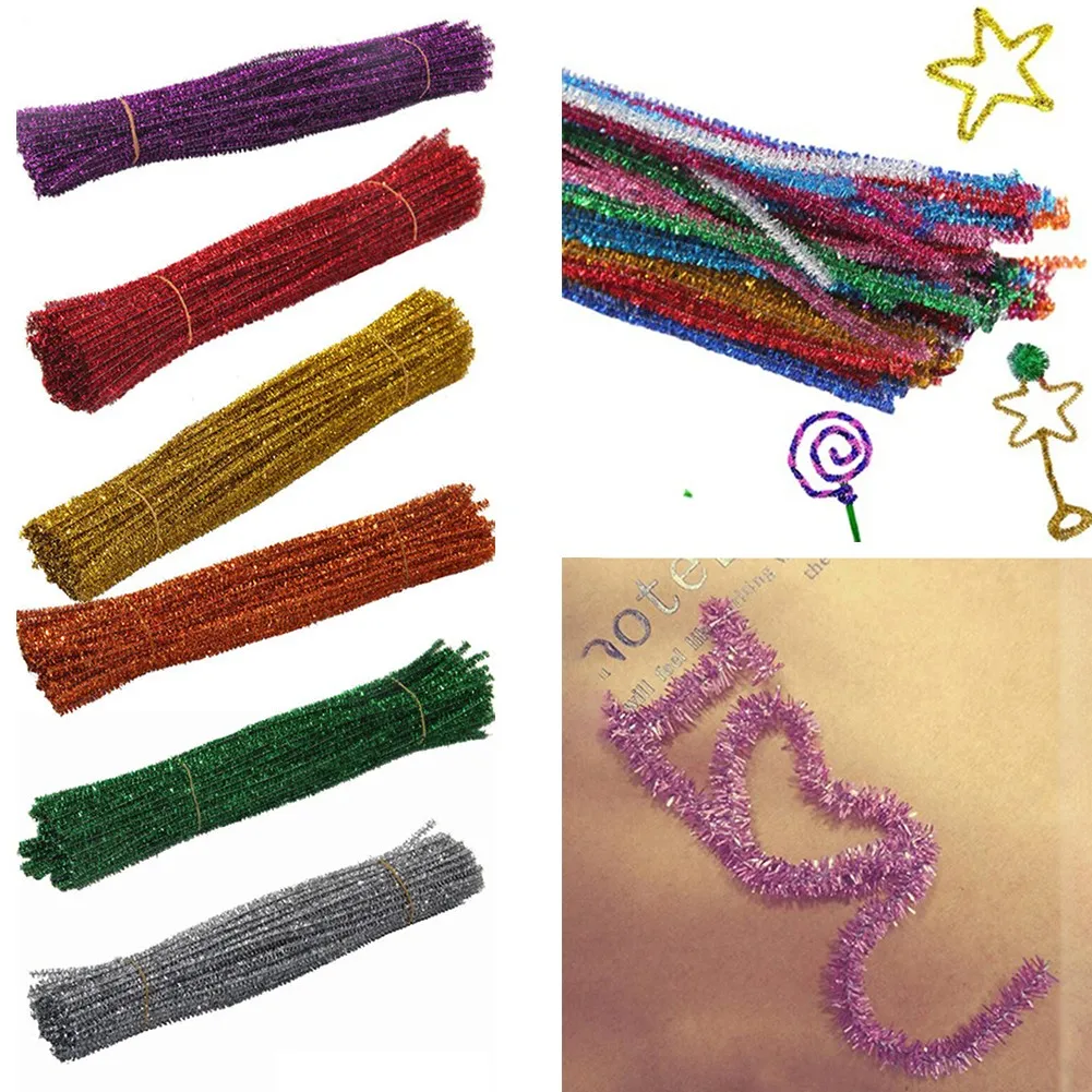 100pcs Xmas Tinsel Glitter Chenille Craft Metallic Sparkle Pipe Cleaner Christmas Sparkle Crafts DIY Toys Handmade Supplies
100pcs Xmas Tinsel Glitter Chenille Craft Metallic Sparkle Pipe Cleaner Christmas Sparkle Crafts DIY Toys Handmade Supplies