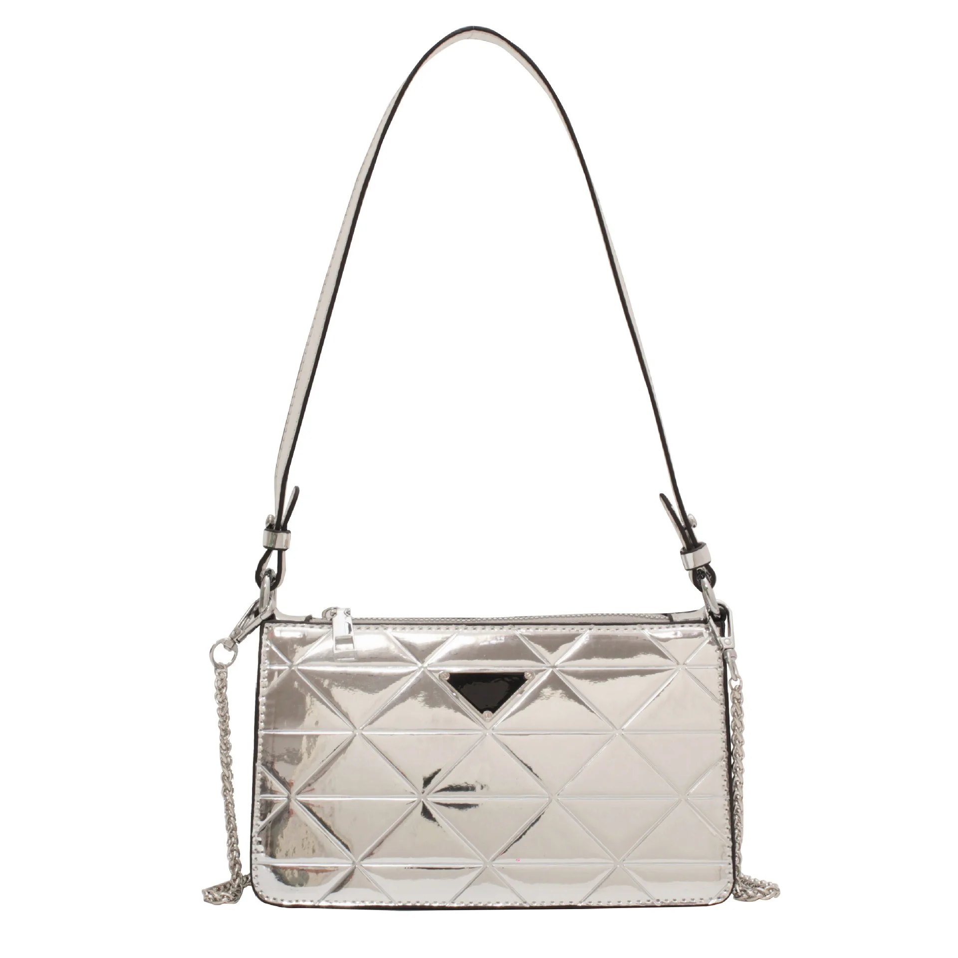 2022 Women Rhombus Mirror Square Triangle PU Black Pink Silver Handbag Designer Fashion Chain Shoulder Clutch Purse Daily Bag
2022 Women Rhombus Mirror Square Triangle PU Black Pink Silver Handbag Designer Fashion Chain Shoulder Clutch Purse Daily Bag