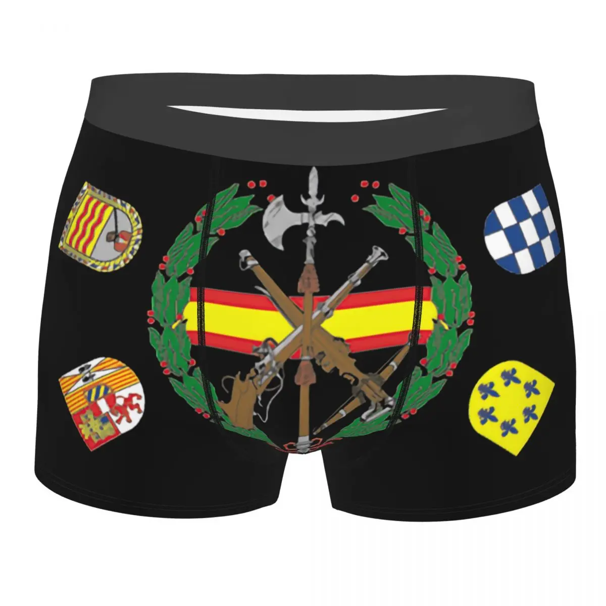 

Sexy Spanish Legion Boxers Shorts Underpants Male Stretch Spain Coat of Arms Briefs Underwear