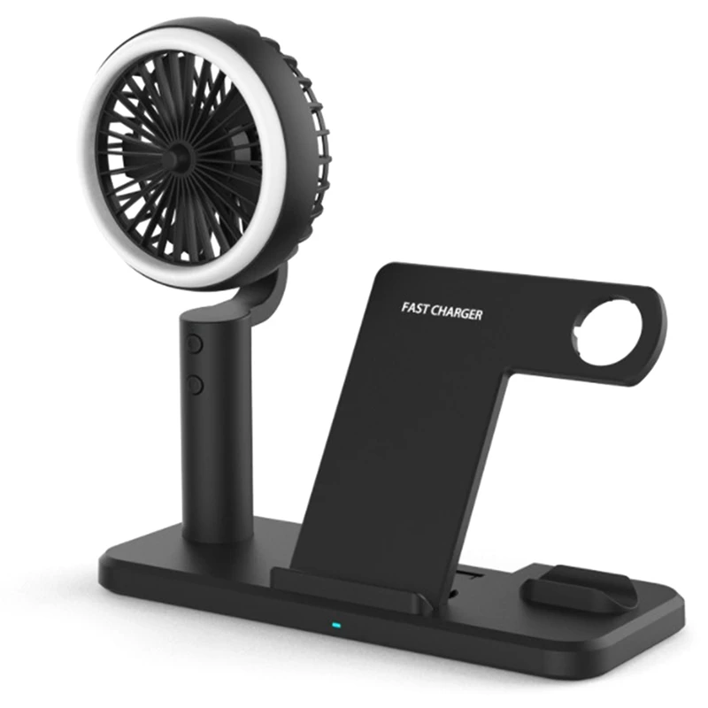 Wireless Fast Charger Station,15W Upgraded 4 In 1 Wireless Charger With Fan, Qi Fast Charging Stand
Wireless Fast Charger Station,15W Upgraded 4 In 1 Wireless Charger With Fan, Qi Fast Charging Stand