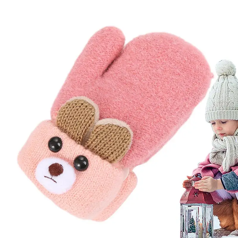Cute Cartoon Bear Baby Gloves Winter Knitted Wool Infants Mittens Thick Warm Full Rope Gloves For Boys Girls Toddlers 0-3 Years
Cute Cartoon Bear Baby Gloves Winter Knitted Wool Infants Mittens Thick Warm Full Rope Gloves For Boys Girls Toddlers 0-3 Years