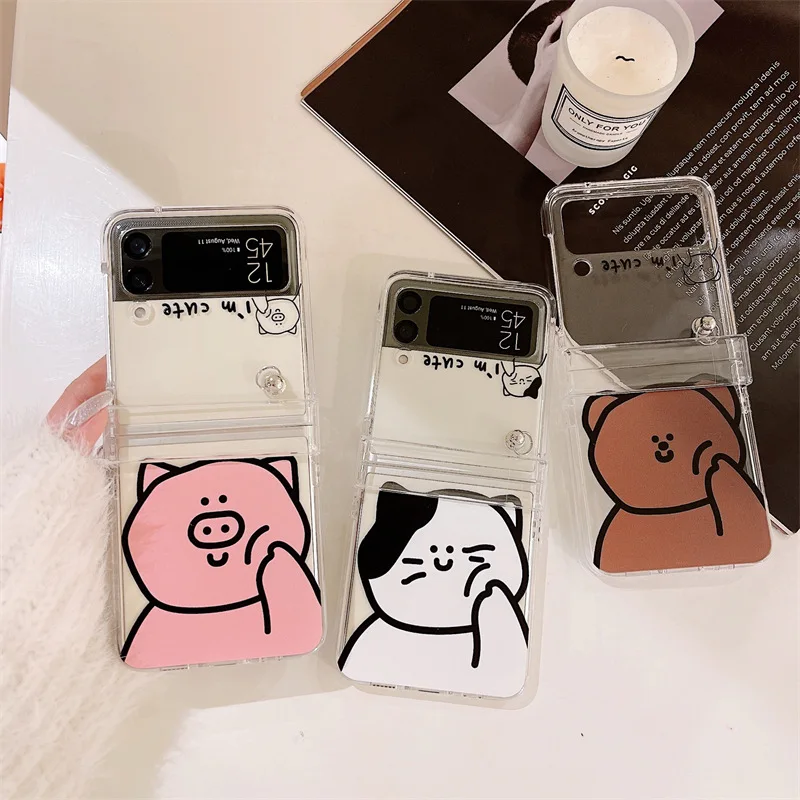 Cute Bracelet 3 in 1 Phone Case For Samsung Galaxy Z Flip 4 3 Hard Cover Cartoon Pig Bear Cat For ZFlip3 ZFlip4 Shell Hand Chain
Cute Bracelet 3 in 1 Phone Case For Samsung Galaxy Z Flip 4 3 Hard Cover Cartoon Pig Bear Cat For ZFlip3 ZFlip4 Shell Hand Chain