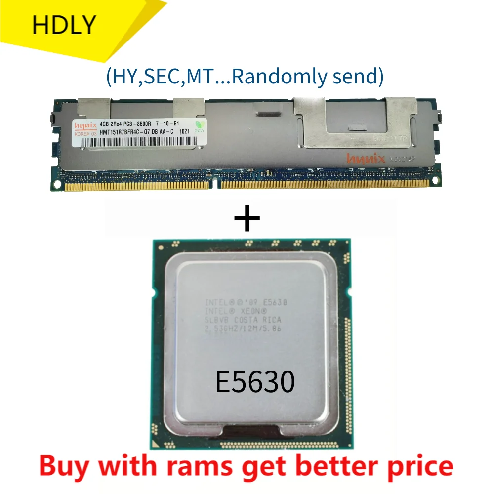 

Серверная оперативная память DDR3 4G с радиатором 1066 МГц с E5630 2,53 ГГц 12 МБ кэш ГТ/с LGA1366 четырехъядерный процессор