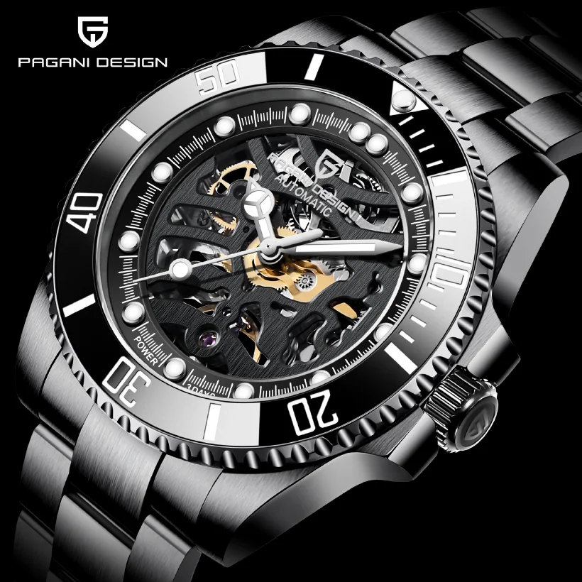 PAGANI DESIGN New Sapphire Glass Men Watch Stainless Steel Waterproof Mechanical Watch Luxury Automatic Watch Relogio Masculino
PAGANI DESIGN New Sapphire Glass Men Watch Stainless Steel Waterproof Mechanical Watch Luxury Automatic Watch Relogio Masculino