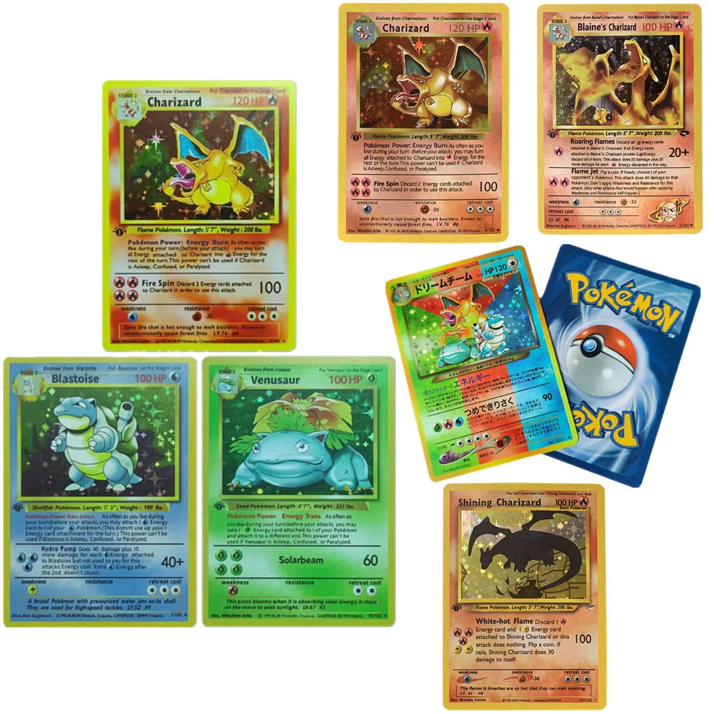 Pokemon Pikachu Illustrator Diy Game Pokemon Shining Charizard коллекция открыток первого поколения игровая коллекция карт подарочные игрушки
Pokemon Pikachu Illustrator Diy Game Pokemon Shining Charizard коллекция открыток первого поколения игровая коллекция карт подарочные игрушки