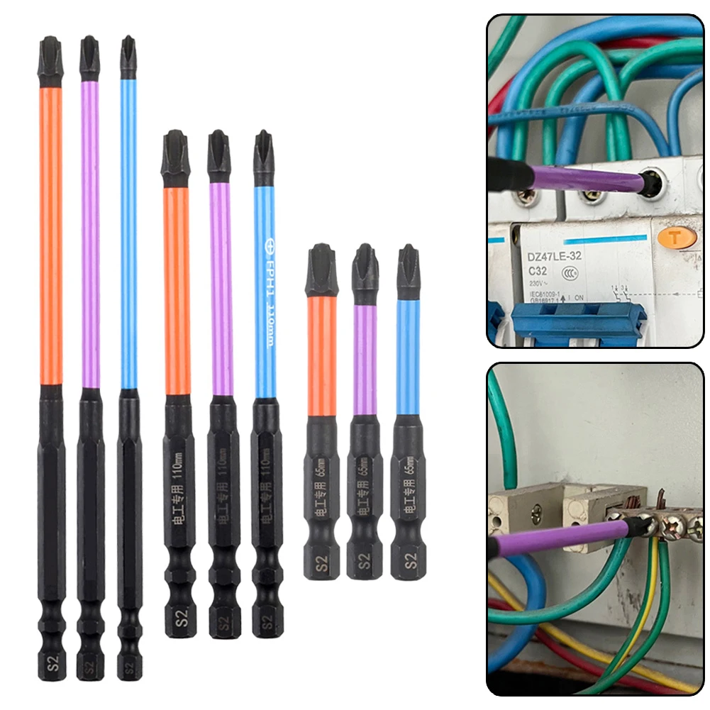 Slotted Cross Screwdriver Bit Electrician Magnetic Special Screwdriver Bit FPH1 FPH2 Suitable For Socket Switch Tools Supplies
Slotted Cross Screwdriver Bit Electrician Magnetic Special Screwdriver Bit FPH1 FPH2 Suitable For Socket Switch Tools Supplies