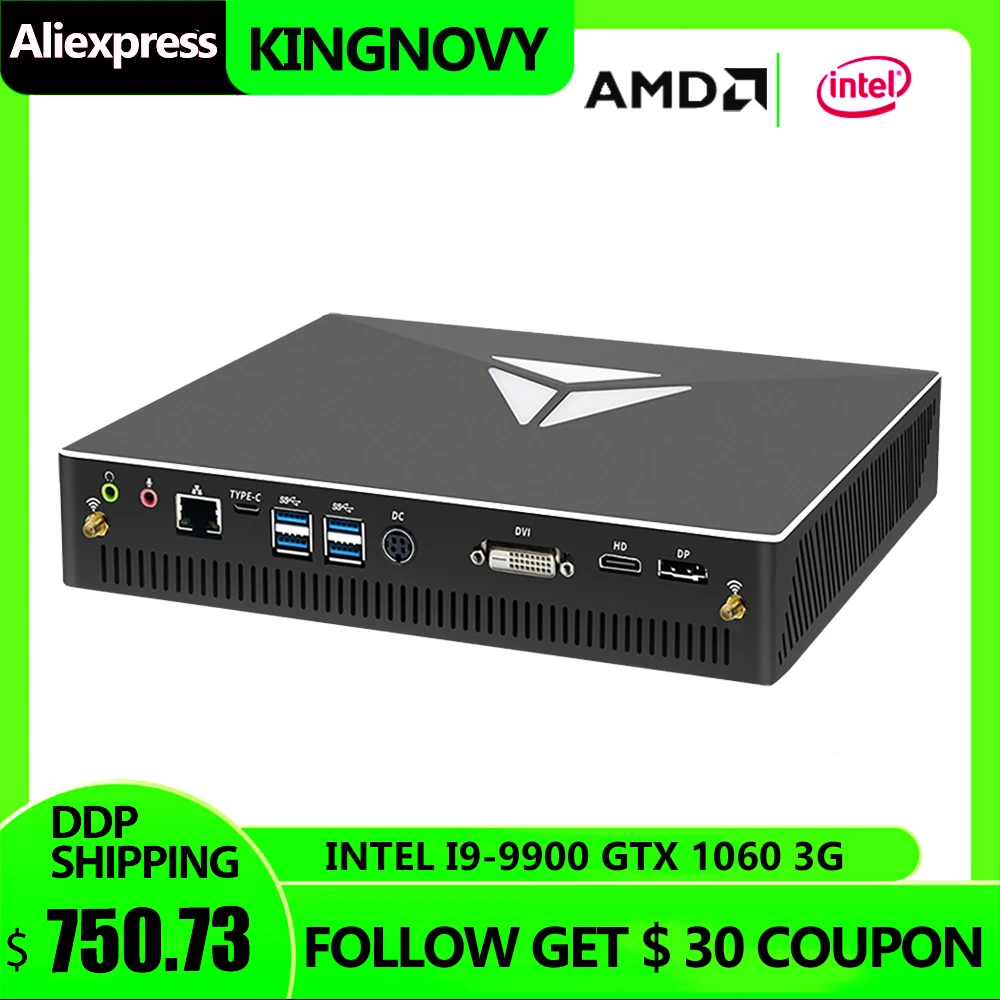 

Mini PC, Gaming Computer, HTPC, Intel Core i9-9900 i7-9700F GTX 1060 GDDR5 3G Windows 10 or Linux Ubuntu DP HDMI2.0 DVI 3D Gamer