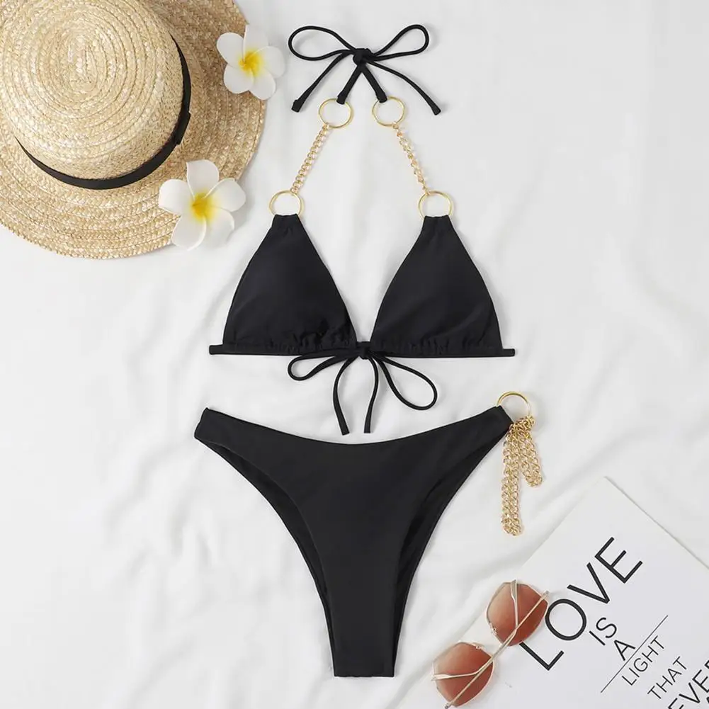 Pure Color 2Pcs/Set Premium Circle Ring Bathing Suit Split Type Bikini Set Breathable for Swimming
Pure Color 2Pcs/Set Premium Circle Ring Bathing Suit Split Type Bikini Set Breathable for Swimming