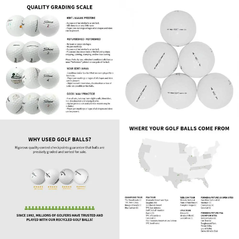 High-Quality, Perfect 96-Pack Used Tour Golf Ball Practice Set - Perfect for Beginner and Professional Players
High-Quality, Perfect 96-Pack Used Tour Golf Ball Practice Set - Perfect for Beginner and Professional Players
