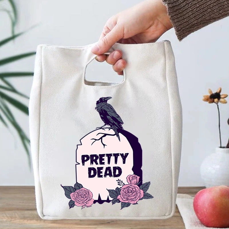 Pretty Dead Print 2022 Cartoon Goth Lunch Bags for Work Women Portable Fridge Bag Tote Cooler Special Purpose Bags for Lunch
Pretty Dead Print 2022 Cartoon Goth Lunch Bags for Work Women Portable Fridge Bag Tote Cooler Special Purpose Bags for Lunch