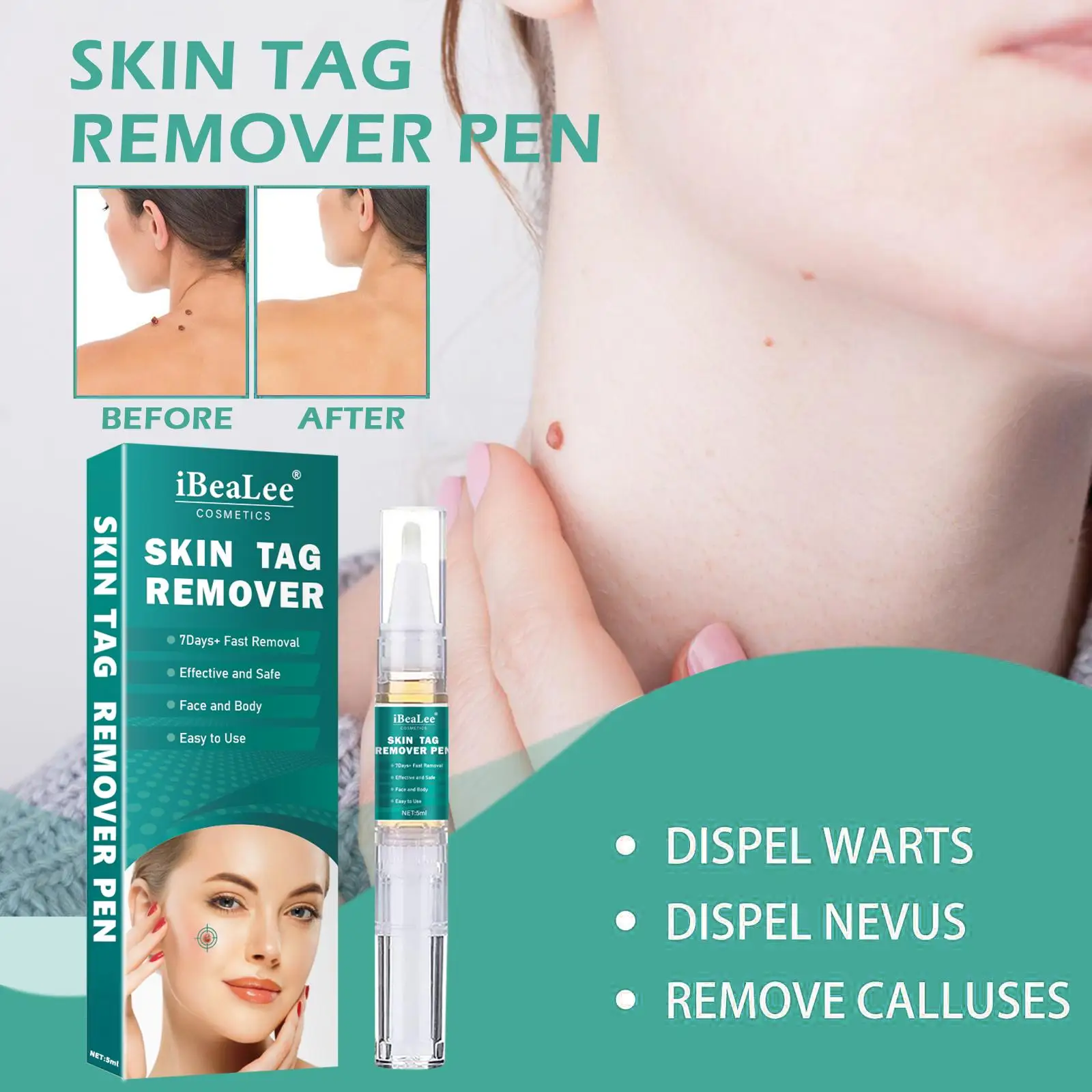5ml Unisex Skin Tags Remover Pen Painless Skin Dark Spot Remover Face Warts Treatment Removal Serum Freckle Face Wart Tag Pen
5ml Unisex Skin Tags Remover Pen Painless Skin Dark Spot Remover Face Warts Treatment Removal Serum Freckle Face Wart Tag Pen