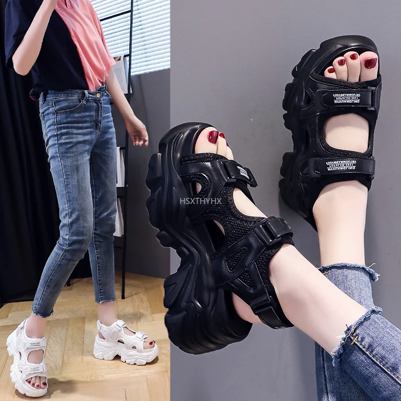 Black Chunky Platform Sandals Women High Heels Sexy Open-toed Sandals Wedge Increased Shoes Ladies Beach Summer Sandalia Sneaker
Black Chunky Platform Sandals Women High Heels Sexy Open-toed Sandals Wedge Increased Shoes Ladies Beach Summer Sandalia Sneaker
