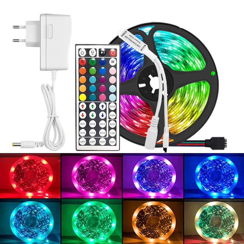 5m 44 button LED 5050RGB 12V room LED light with bedroom, study atmosphere light DIY living decoration
5m 44 button LED 5050RGB 12V room LED light with bedroom, study atmosphere light DIY living decoration