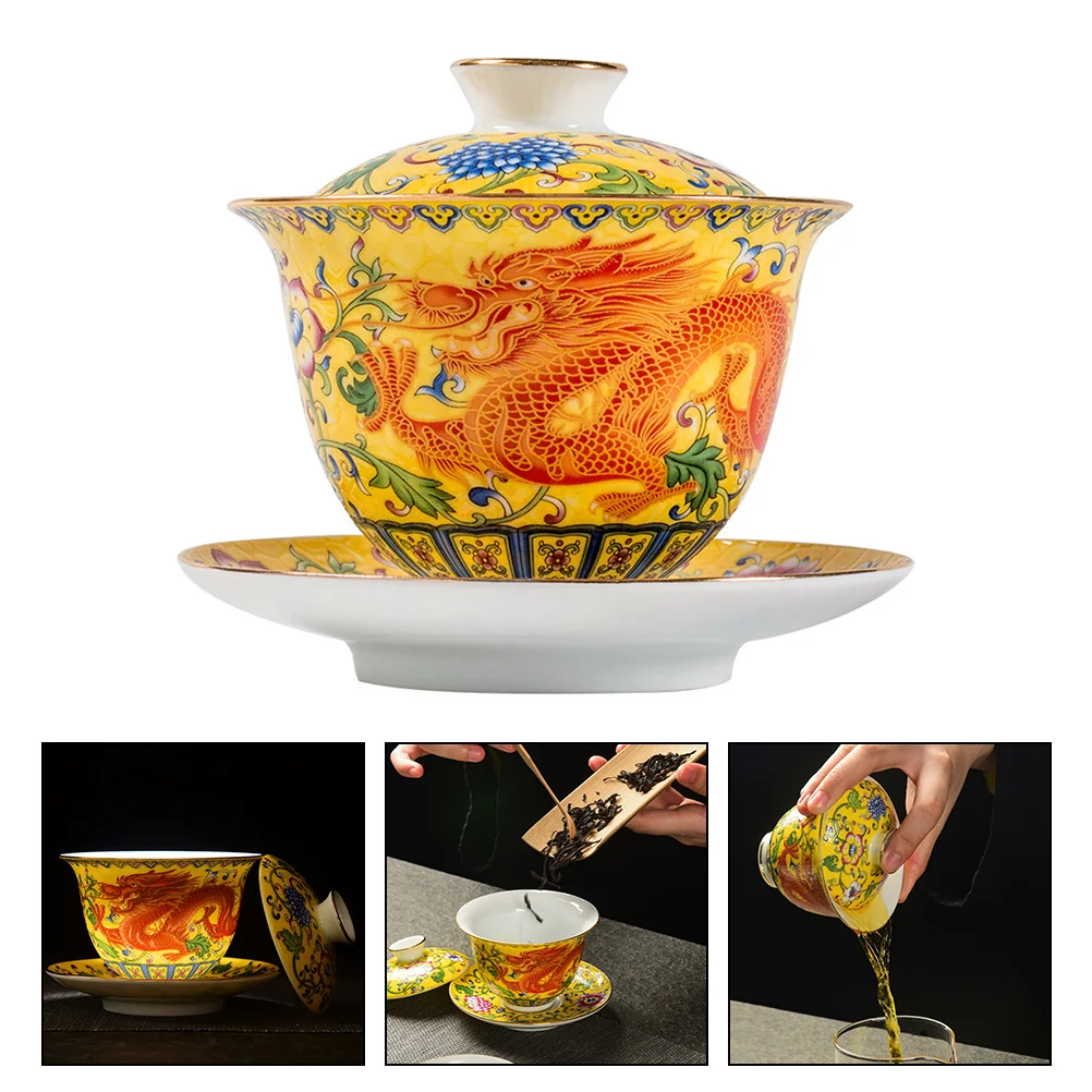 Tea Cup Chinese Gaiwan Porcelain Brewingcups Bowl Saucer Lid Set Fu Kung Sancai Teacups Ceramic Mug Kungfu Drinking Potterywater
Tea Cup Chinese Gaiwan Porcelain Brewingcups Bowl Saucer Lid Set Fu Kung Sancai Teacups Ceramic Mug Kungfu Drinking Potterywater