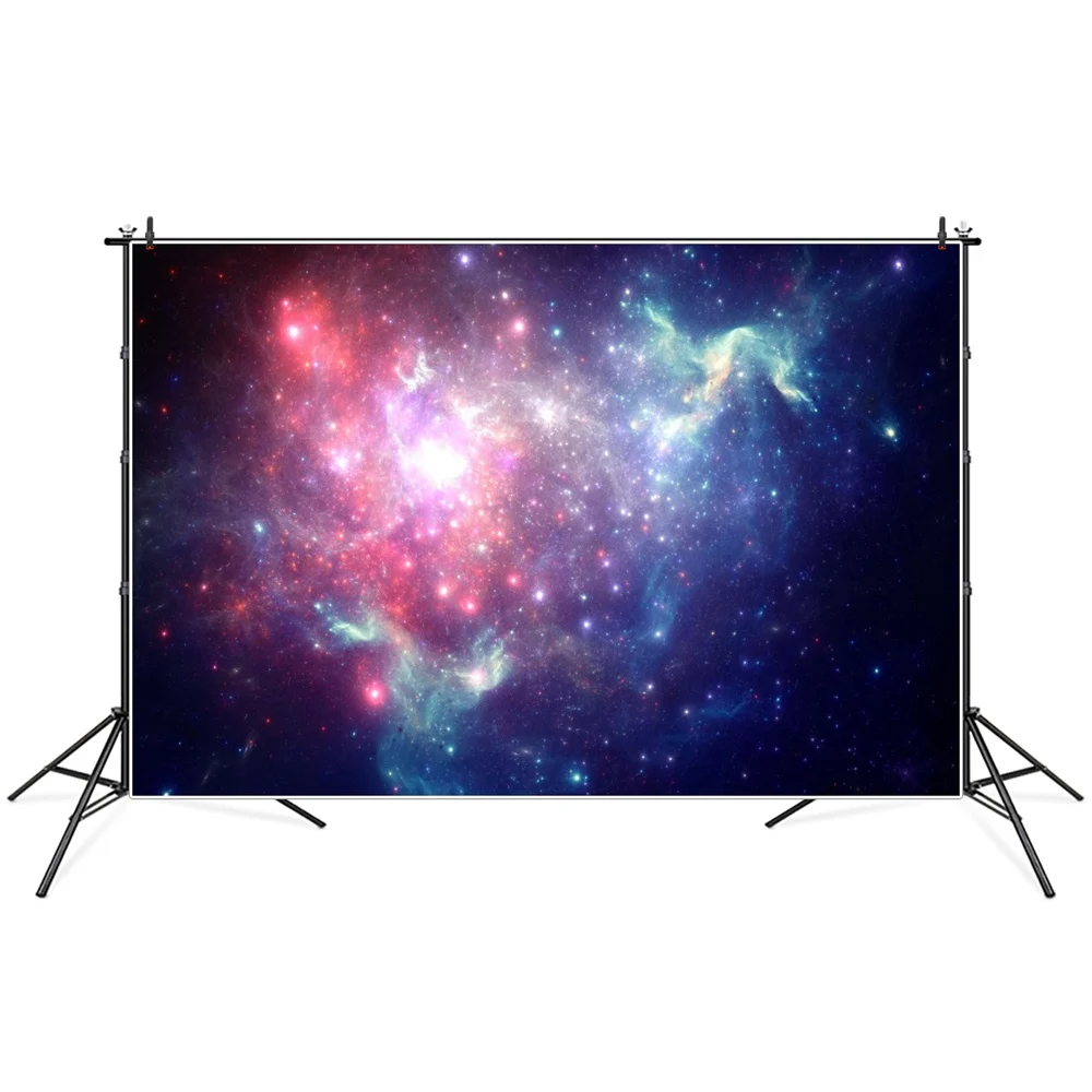 

Shining Starry Night Universe Nebula Scenery Photography Background Photozone Photocall Photographic Backdrops For Photo Studio