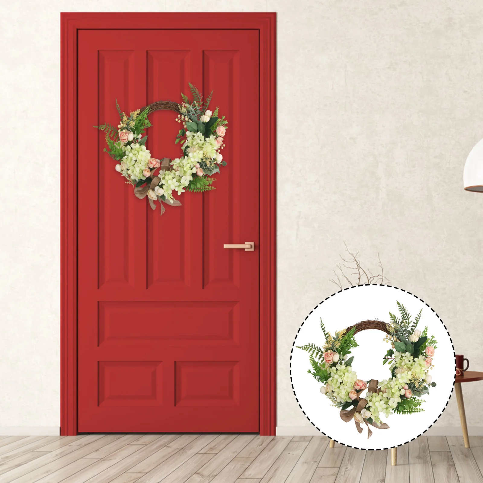 1Pc Simulated Flower Leaf Wreath Decor Wall Decor Home Wreath Fresh Style Wreath for Decor Festival Home
1Pc Simulated Flower Leaf Wreath Decor Wall Decor Home Wreath Fresh Style Wreath for Decor Festival Home