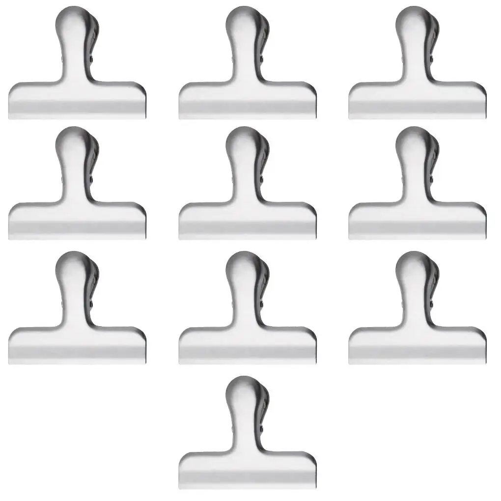 10Pcs Stainless Steel Food Clips File Snacks Metal Clip Plastic Bag Sealing Clamps Flat Design Sealing Clips For Kitchen Office
10Pcs Stainless Steel Food Clips File Snacks Metal Clip Plastic Bag Sealing Clamps Flat Design Sealing Clips For Kitchen Office