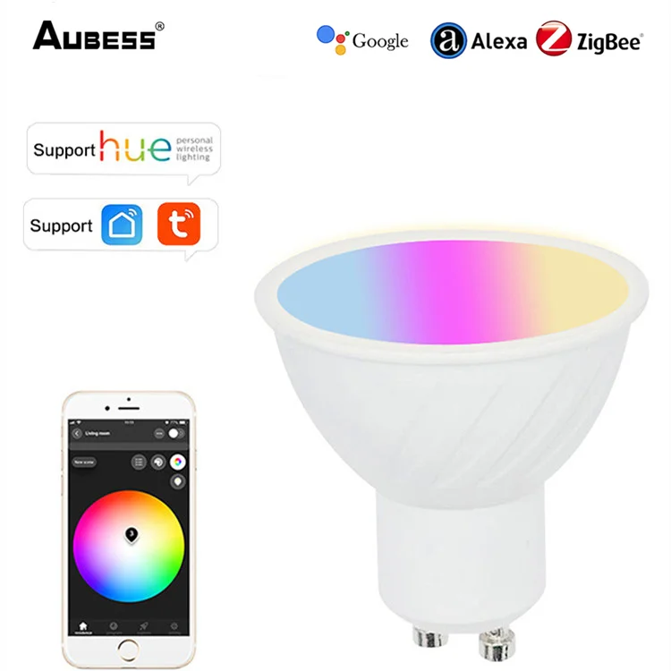 LED Bulb Tuya GU10 5W RGBCW Smart LED Lamp Tuya Smart Wifi Control Work With Alexa Google Home Assistant Spotlight Light Bulb
LED Bulb Tuya GU10 5W RGBCW Smart LED Lamp Tuya Smart Wifi Control Work With Alexa Google Home Assistant Spotlight Light Bulb
