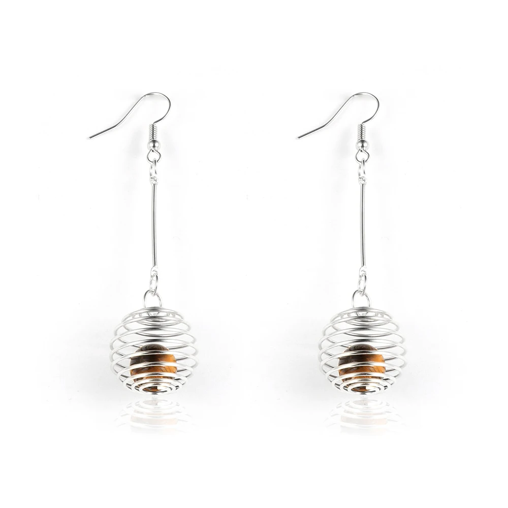 2022 Fashion Spring Coil With Natural Stone Pendant Drop Earring For Women 10mm Big Turquoises Onyx BOHO Dangle Earrings
2022 Fashion Spring Coil With Natural Stone Pendant Drop Earring For Women 10mm Big Turquoises Onyx BOHO Dangle Earrings