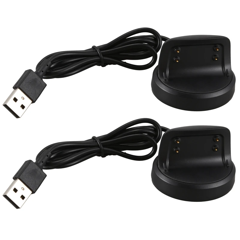 

2x Зарядное устройство для Gear Fit 2, сменный USB-кабель для зарядки для Samsung Gear Fit2 Pro SM-R365/ Gear Fit2 SM-R360