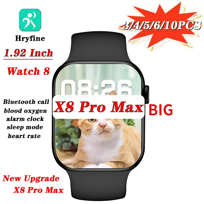 Большие Смарт-часы X8 Pro Max, 3/4/5/6/10 шт., оптовая продажа, IWO, 1,92 дюйма, для женщин и мужчин, Смарт-часы с монитором сна и Пульсометром
Большие Смарт-часы X8 Pro Max, 3/4/5/6/10 шт., оптовая продажа, IWO, 1,92 дюйма, для женщин и мужчин, Смарт-часы с монитором сна и Пульсометром