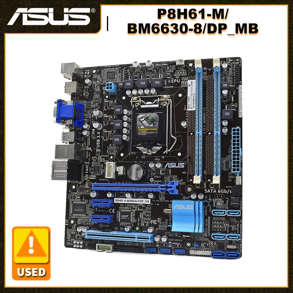 Материнская плата для настольного ПК ASUS P8H61-M/BM6630-8/DP_MB LGA 1155 Intel H61 DDR3 16GB Поддержка Core i3i5i7 процессор USB2.0 материнская плата
Материнская плата для настольного ПК ASUS P8H61-M/BM6630-8/DP_MB LGA 1155 Intel H61 DDR3 16GB Поддержка Core i3i5i7 процессор USB2.0 материнская плата