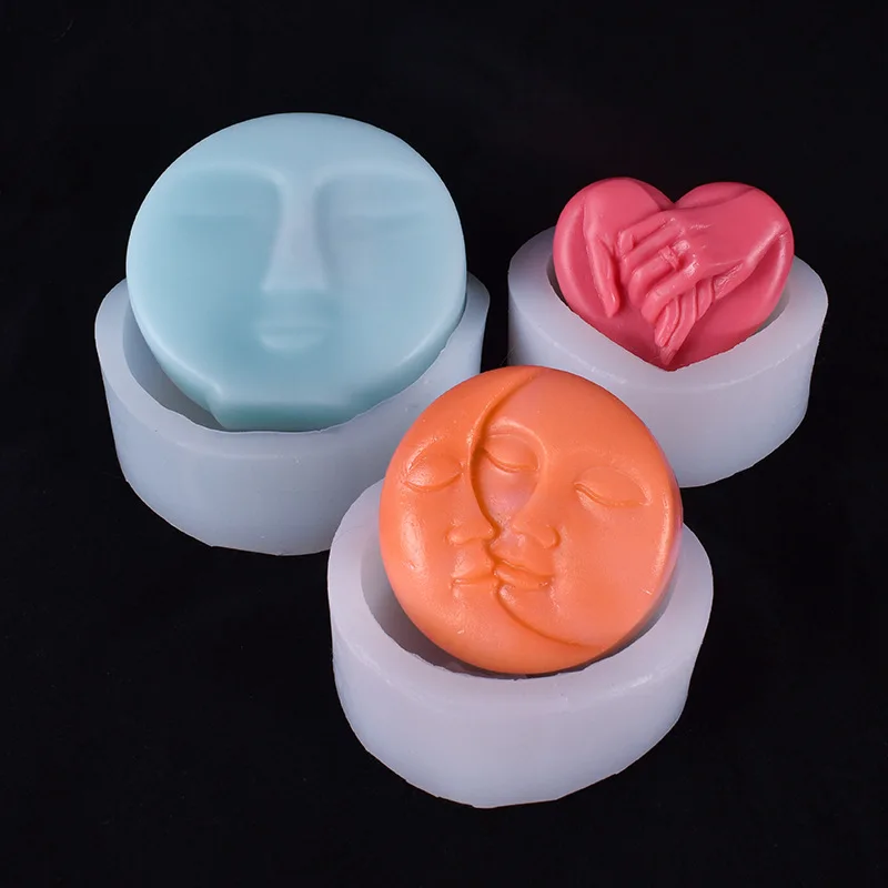 1PC Round Abstract Face Candle Mold Sun Moon Valentine's Day Love Handmade Soap Mold 
1PC Round Abstract Face Candle Mold Sun Moon Valentine's Day Love Handmade Soap Mold