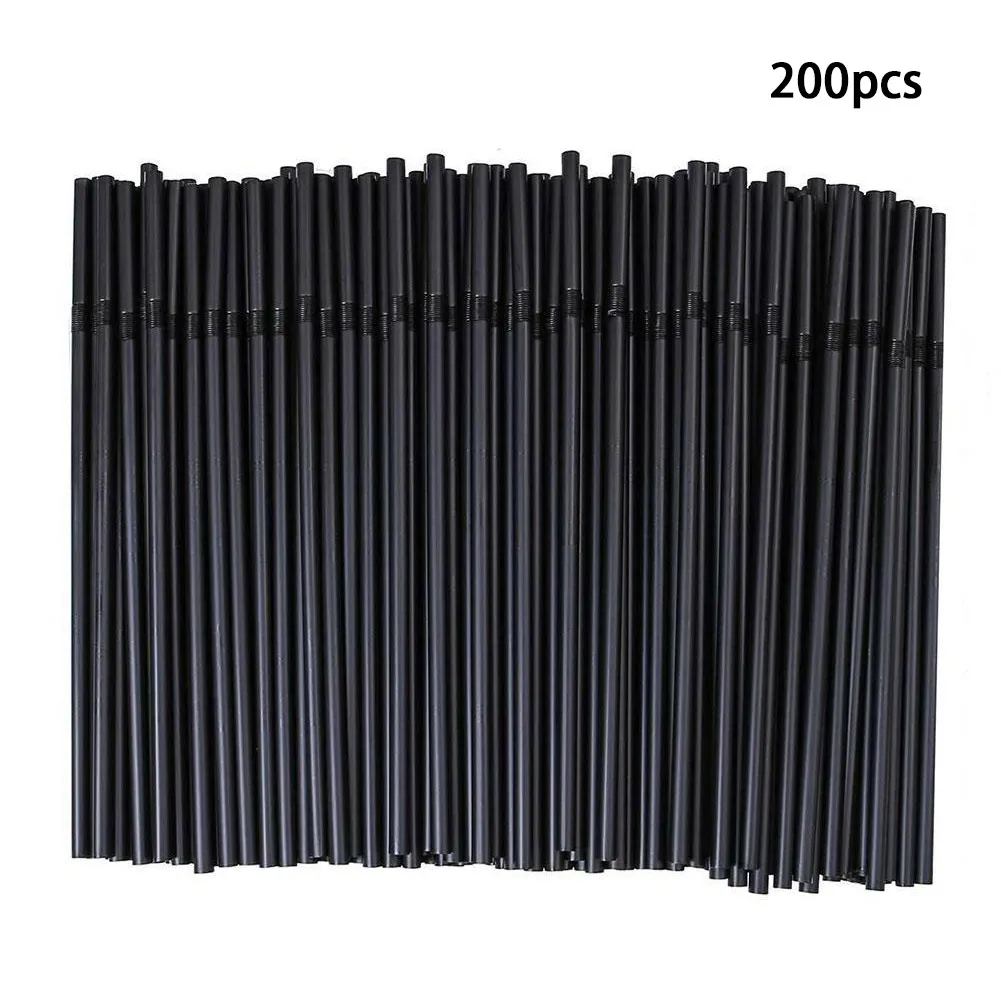 200/400/600pcs Cocktail Straws Black Plastic Disposable Party Tableware 210*6mm For Children's Party Outdoor Dining Soft Drink
200/400/600pcs Cocktail Straws Black Plastic Disposable Party Tableware 210*6mm For Children's Party Outdoor Dining Soft Drink