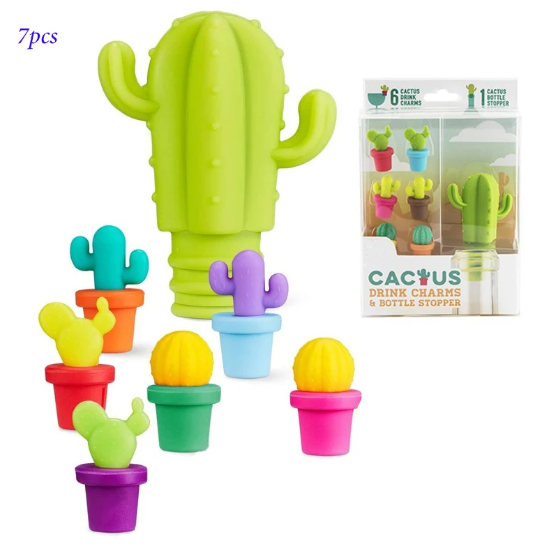 Creative Cactus Shape Wine Bottle Stopper Bottle Stopper Sealing Plugs Dedicated Cup Wine Glass Silicone Label Marker Cactus
Creative Cactus Shape Wine Bottle Stopper Bottle Stopper Sealing Plugs Dedicated Cup Wine Glass Silicone Label Marker Cactus