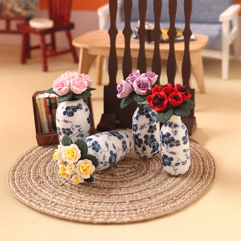 1:12 Dollhouse Miniature Potted Plant Rose Flower in Vase Home Garden Decor Pretend Toys Doll House Accessories
1:12 Dollhouse Miniature Potted Plant Rose Flower in Vase Home Garden Decor Pretend Toys Doll House Accessories