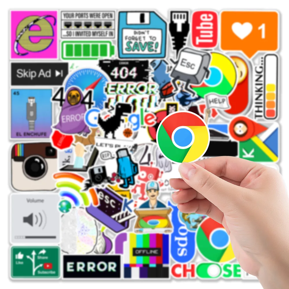 50pcs 404 Network Error Cartoon Graffiti Stickers Creative Warning Lable Cute Sticker Kids Toys Laptop Diy Decal Sticker
50pcs 404 Network Error Cartoon Graffiti Stickers Creative Warning Lable Cute Sticker Kids Toys Laptop Diy Decal Sticker