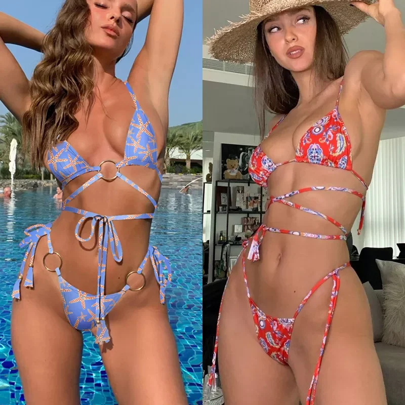 Rinabe String Bikini Women 2020 Print Swimsuit Hollow Out Bikini Set Brazilian Biquini Bandage Swimwear Bathing Suit Women Beach
Rinabe String Bikini Women 2020 Print Swimsuit Hollow Out Bikini Set Brazilian Biquini Bandage Swimwear Bathing Suit Women Beach