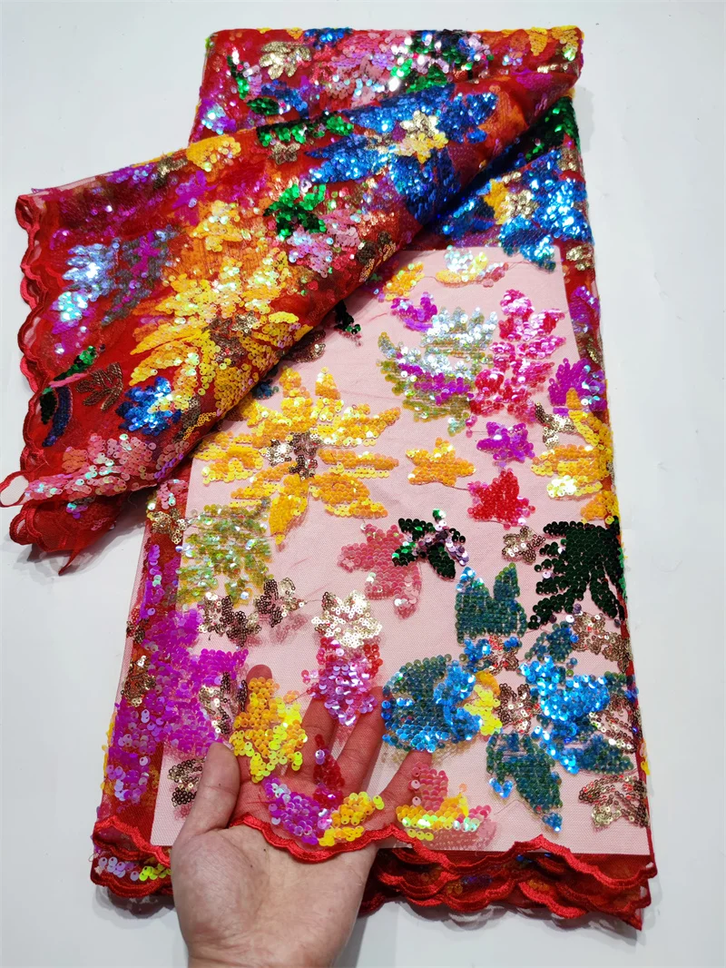 Африканское Новое поступление, многоцветная Сетчатая Ткань 5 ярдов, французское высококачественное Тюлевое кружево с блестками для свадеб...
Африканское Новое поступление, многоцветная Сетчатая Ткань 5 ярдов, французское высококачественное Тюлевое кружево с блестками для свадеб...