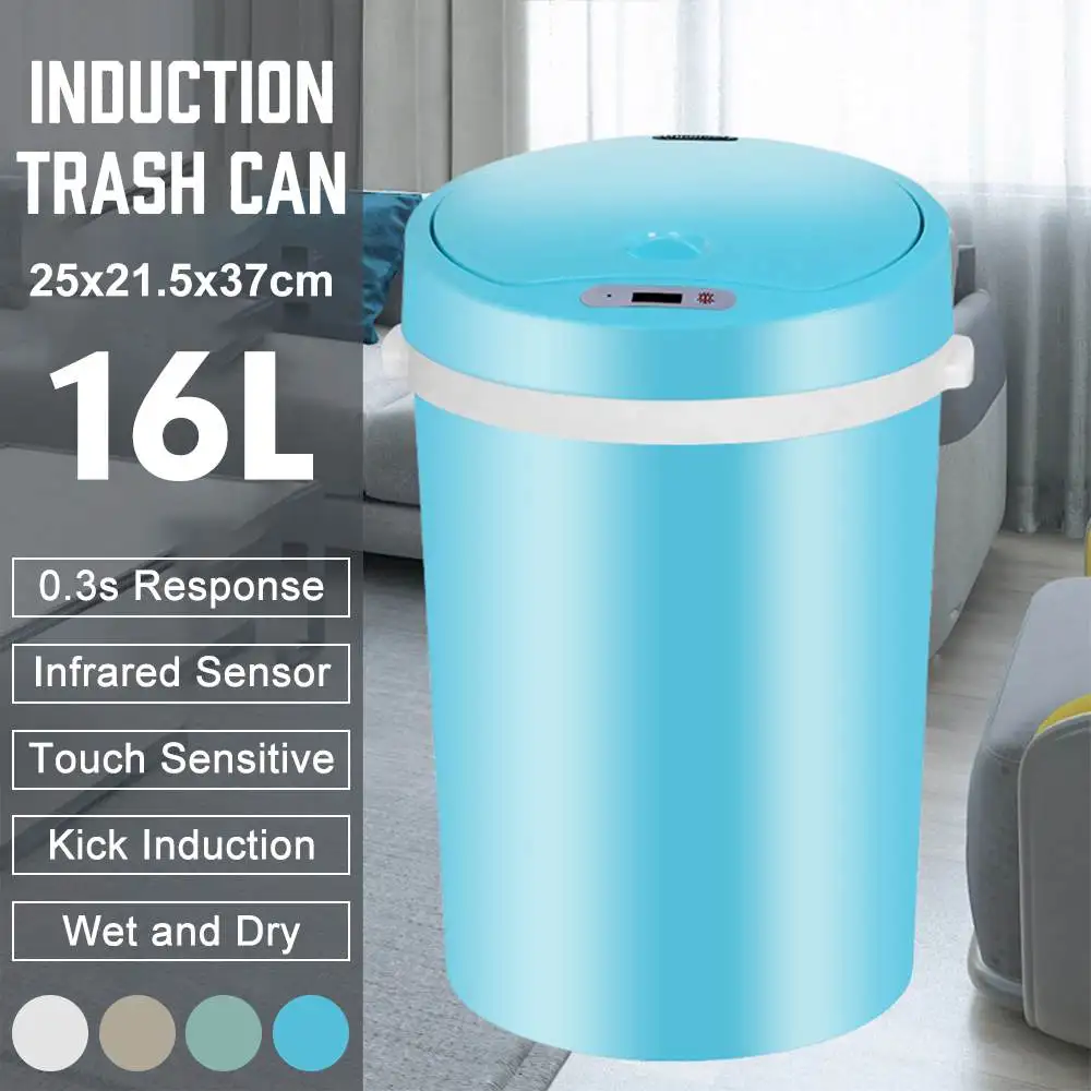 16L Smart Induction Trash Can Automatic Dustbin Bucket Garbage Bathroom for Kitchen Electric Type Touch Trash Bin Paper Basket 
16L Smart Induction Trash Can Automatic Dustbin Bucket Garbage Bathroom for Kitchen Electric Type Touch Trash Bin Paper Basket