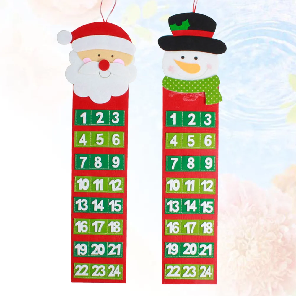 2pcs Christmas Wall Calendar 24 Day Hanging Cloth Advent Calendar Santa Claus Snowman Countdown Pockets 2021 New Year Holiday
2pcs Christmas Wall Calendar 24 Day Hanging Cloth Advent Calendar Santa Claus Snowman Countdown Pockets 2021 New Year Holiday
