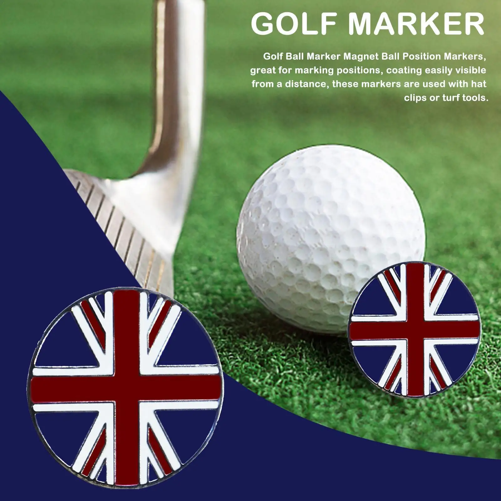 1pc 24mm Diameter Magnetic Golf Hat Clip With Embossed Celebration 70th Britain Ball Metal Golf Flag National Queen Marker P0R7
1pc 24mm Diameter Magnetic Golf Hat Clip With Embossed Celebration 70th Britain Ball Metal Golf Flag National Queen Marker P0R7