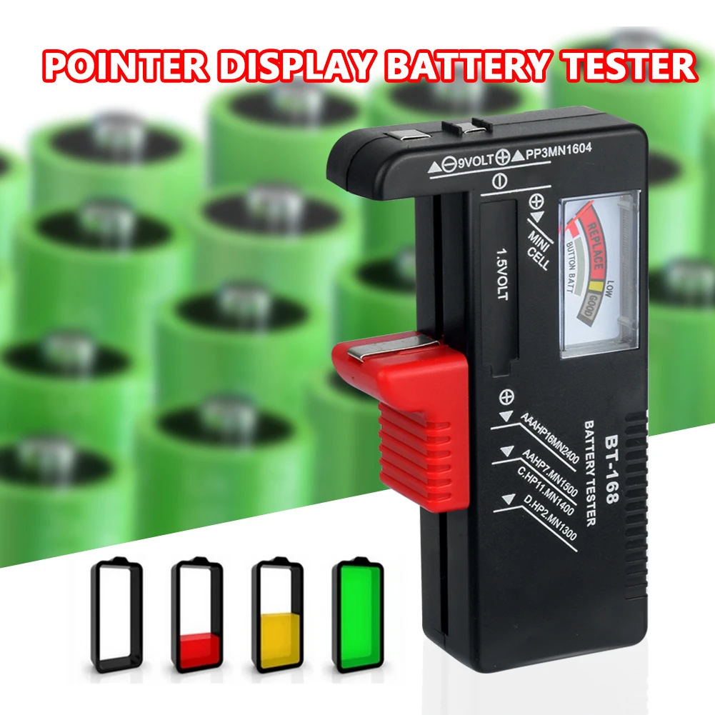 BT-168D Universal Button Multiple Size Battery Tester For AA/AAA/C/D/9V/1.5V LCD Display Digital Battery Tester Volt Checker
BT-168D Universal Button Multiple Size Battery Tester For AA/AAA/C/D/9V/1.5V LCD Display Digital Battery Tester Volt Checker
