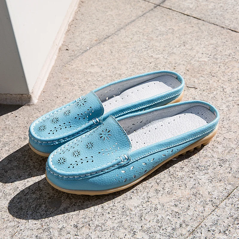 Flats Women's Shoes Summer Ladies Leather Moccasins Women Loafers Cut-outs Closed-toe Slippers Platform Casual Shoes Woman Mules
Flats Women's Shoes Summer Ladies Leather Moccasins Women Loafers Cut-outs Closed-toe Slippers Platform Casual Shoes Woman Mules