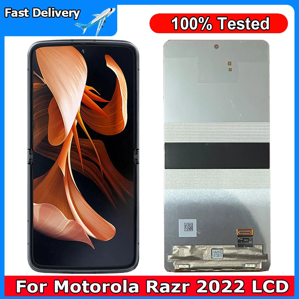 

6.7"Original For Motorola Razr 2022 LCD Display Touch Screen Sensor Digiziter Assembly Replace For Motorola Razr 2022 2.7 Second