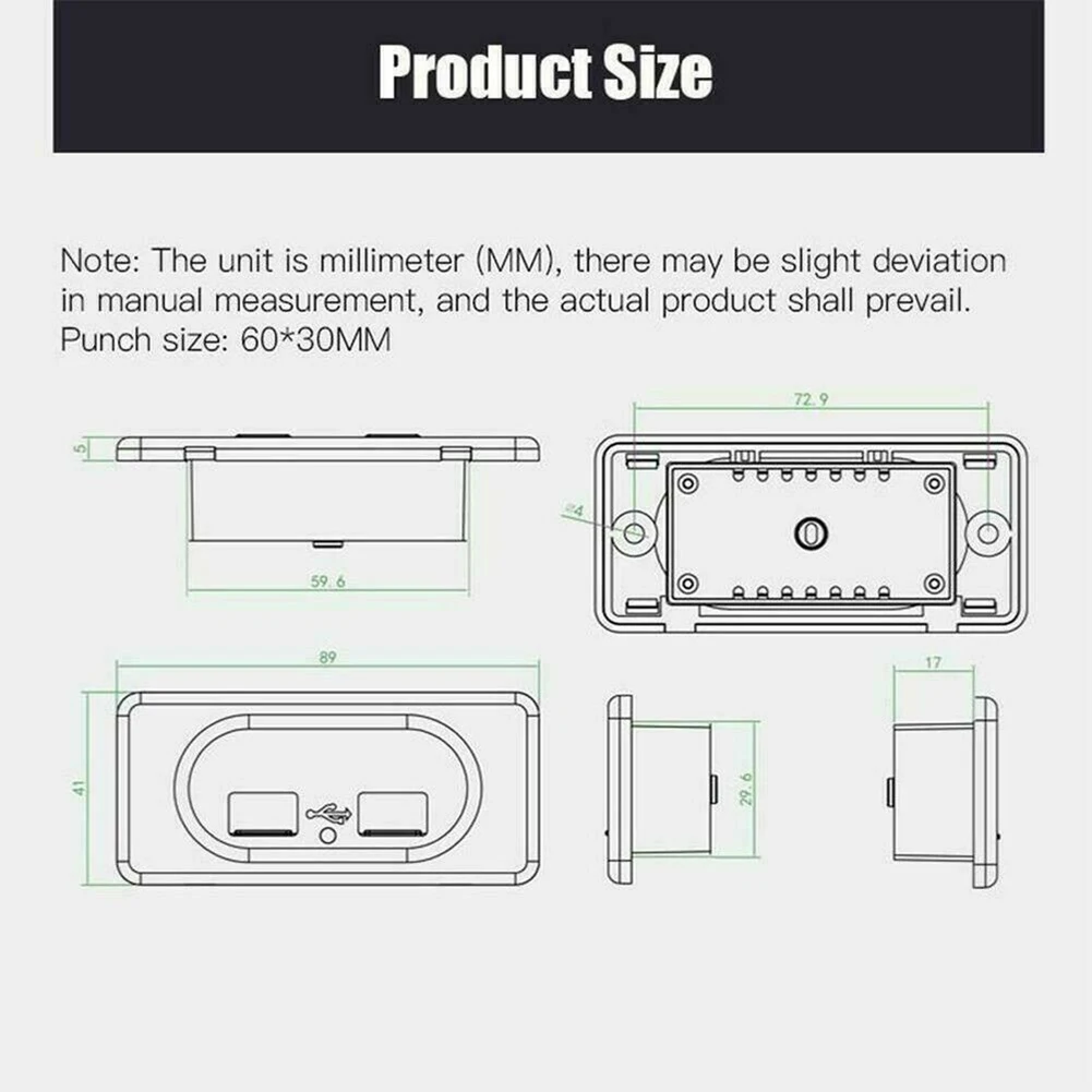 Car USB Charger Socket 4.8A Fast Charging Power Outlet With LED Indicator Light Universal Accessories For RV Boat Camper Bus
Car USB Charger Socket 4.8A Fast Charging Power Outlet With LED Indicator Light Universal Accessories For RV Boat Camper Bus
