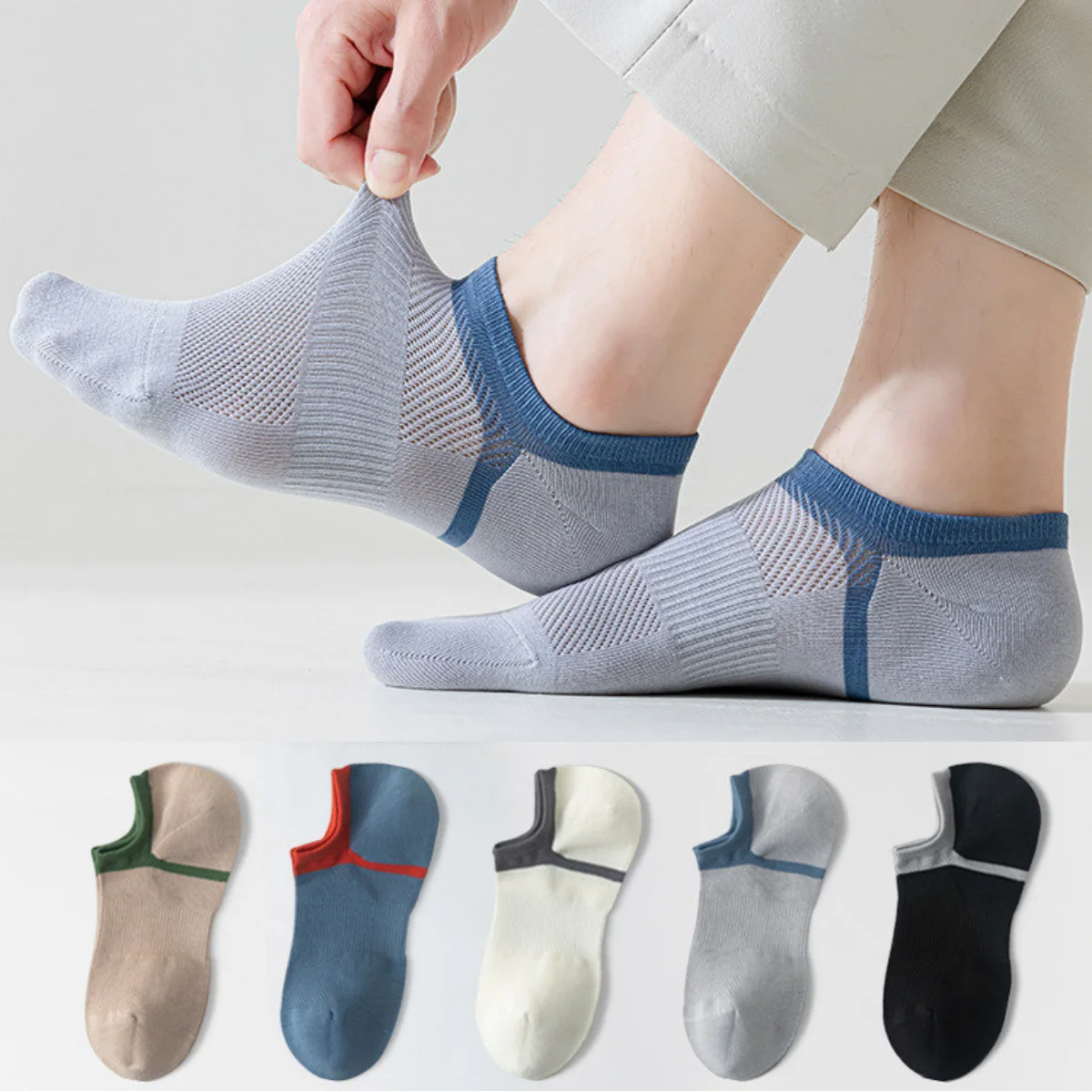 Summer Mens Invisible No Show Socks Cotton Thin Breathable Low Cut Boat Socks Men Silicone Non-slip Solid Color Sock Slippers
Summer Mens Invisible No Show Socks Cotton Thin Breathable Low Cut Boat Socks Men Silicone Non-slip Solid Color Sock Slippers