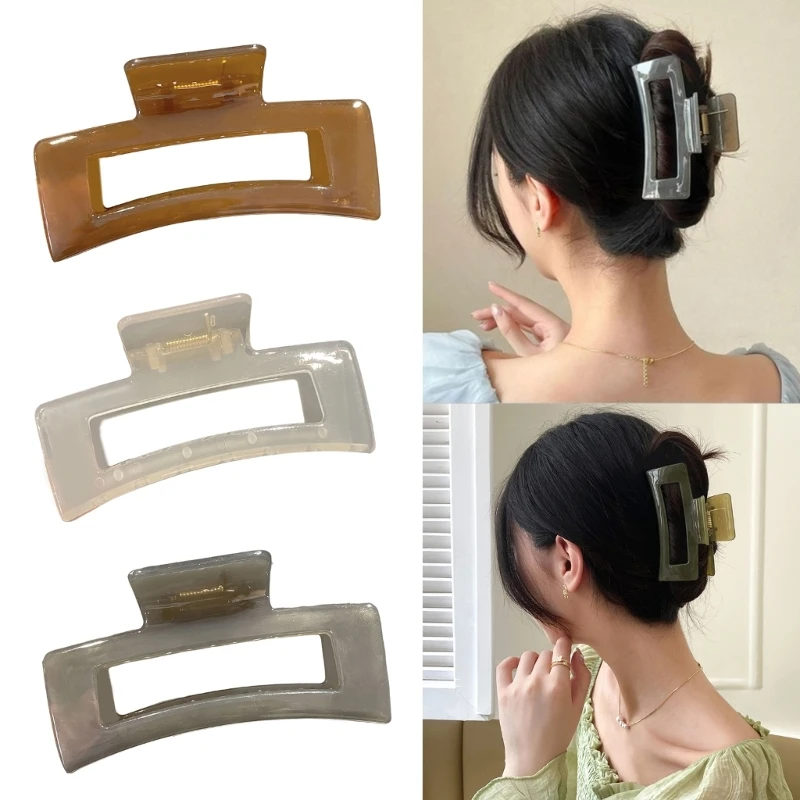 Square Hair Clip Transparent Hair Claw Clamps for Women Girls 4" Claw Clip for Thin and Medium Hair Strong Grip DXAA
Square Hair Clip Transparent Hair Claw Clamps for Women Girls 4" Claw Clip for Thin and Medium Hair Strong Grip DXAA