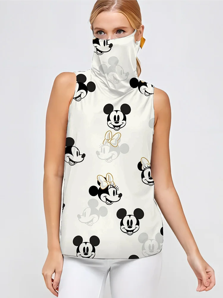 Mickey Women's T-shirt Summer High Neck Sexy Sunscreen Tank Top Minnie Mouse Dustproof Disney Sleeveless With Mask Tie Dye Tops
Mickey Women's T-shirt Summer High Neck Sexy Sunscreen Tank Top Minnie Mouse Dustproof Disney Sleeveless With Mask Tie Dye Tops