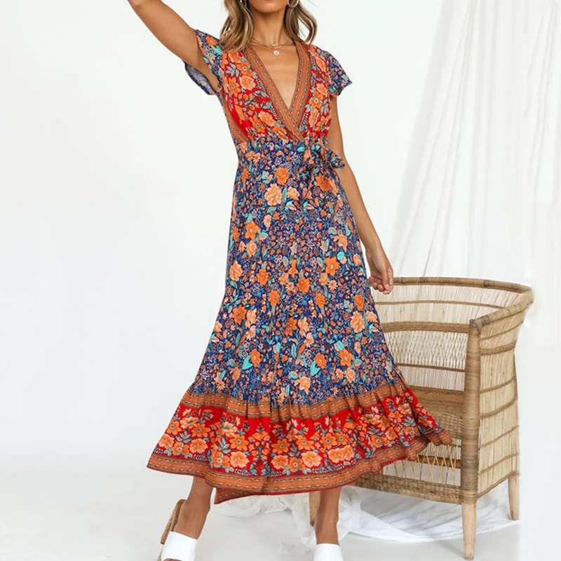 Khalee Yose Summer Chic Floral Wrap Dress Chiffon Printed Women Holiday Dresses Tie Lace Up Split Sexy Party Ladies Dress Female
Khalee Yose Summer Chic Floral Wrap Dress Chiffon Printed Women Holiday Dresses Tie Lace Up Split Sexy Party Ladies Dress Female