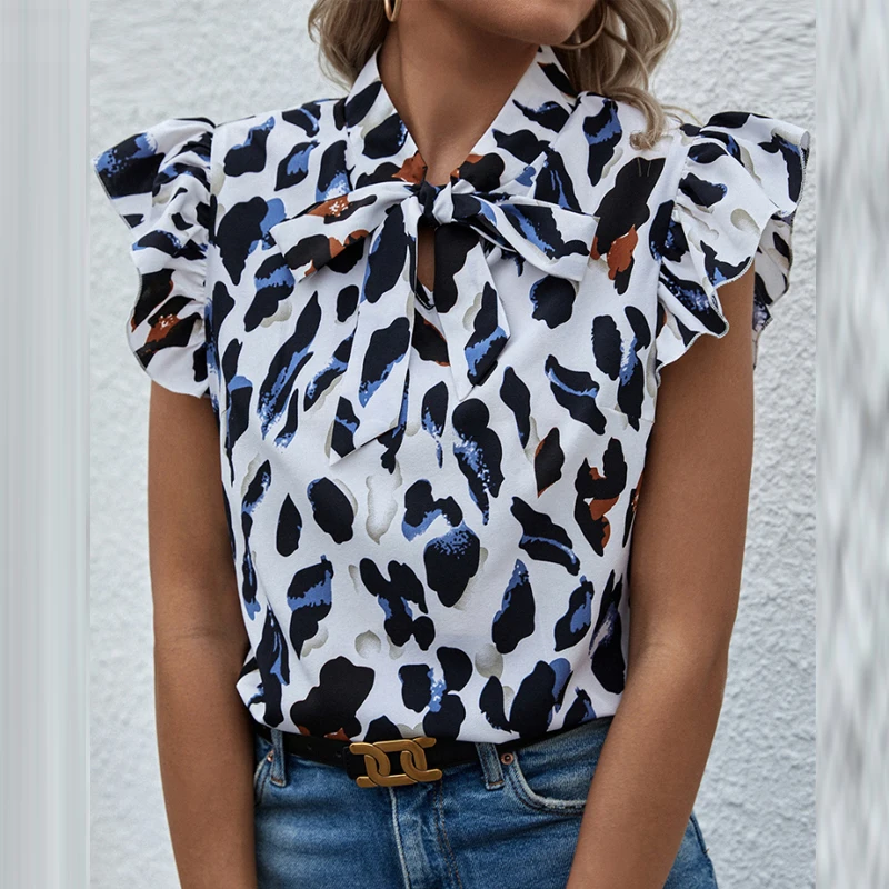 2023 Summer New Fashion Lace-up Shirt Fashion Print Blouse Women Tops Casual Stand Collar Sleeveless Clothes Blusas 24722
2023 Summer New Fashion Lace-up Shirt Fashion Print Blouse Women Tops Casual Stand Collar Sleeveless Clothes Blusas 24722
