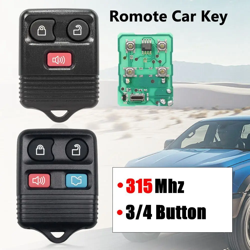 Portable Parts for Car Vehicles Durable 315MHz Keyless 3/4 Buttons Remote Car Key Remote Key fob
Portable Parts for Car Vehicles Durable 315MHz Keyless 3/4 Buttons Remote Car Key Remote Key fob